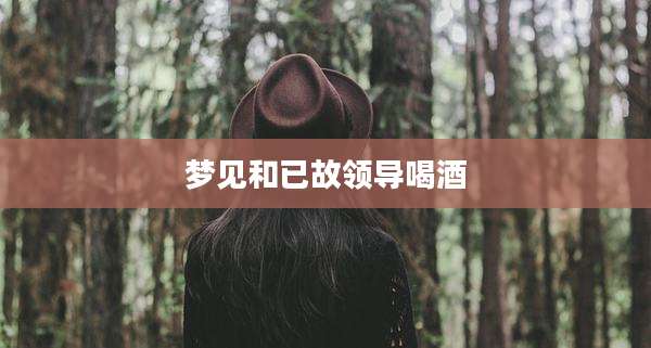梦见和已故领导喝酒