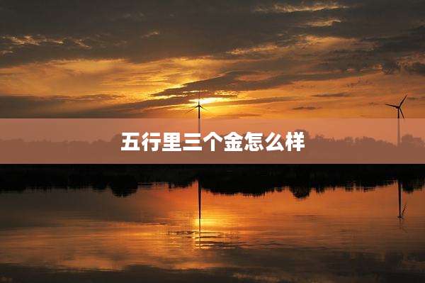 五行里三个金怎么样