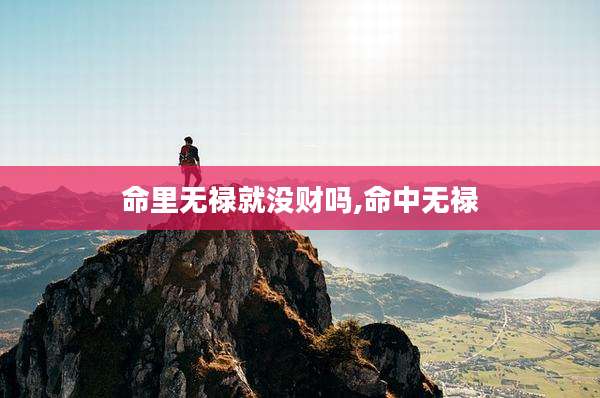 命里无禄就没财吗,命中无禄