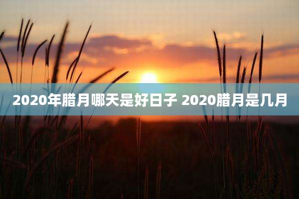 2020年腊月哪天是好日子 2020腊月是几月