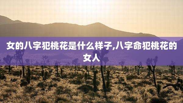 女的八字犯桃花是什么样子,八字命犯桃花的女人