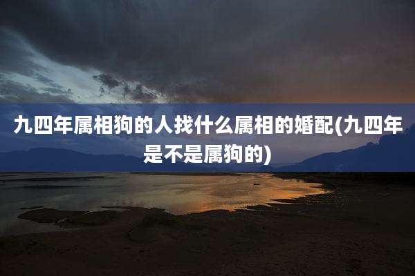 九四年属相狗的人找什么属相的婚配(九四年是不是属狗的)