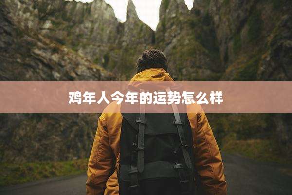 鸡年人今年的运势怎么样
