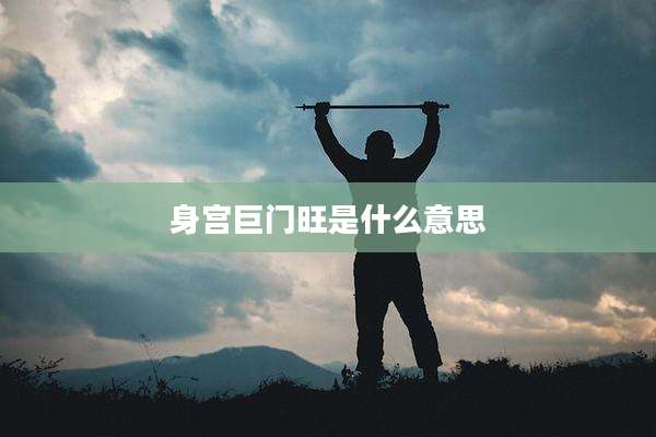 身宫巨门旺是什么意思