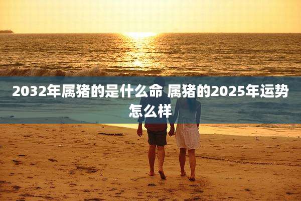 2032年属猪的是什么命 属猪的2025年运势怎么样