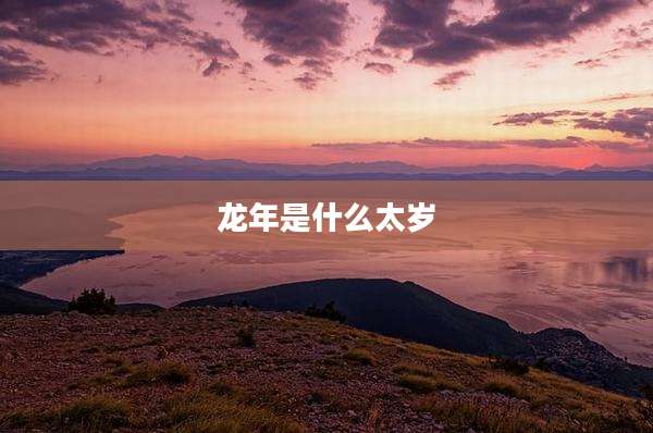 龙年是什么太岁
