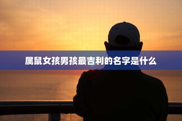 属鼠女孩男孩最吉利的名字是什么