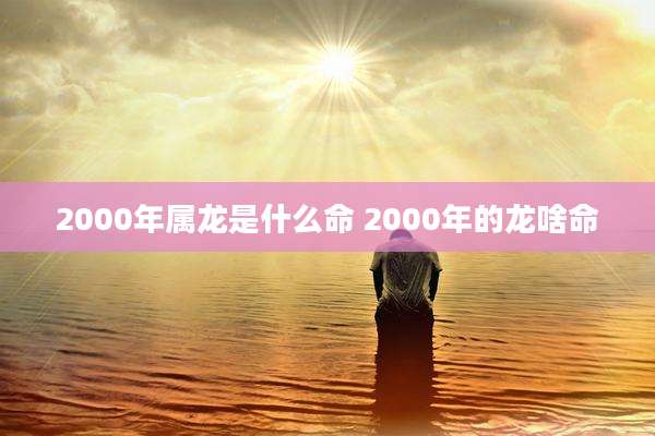 2000年属龙是什么命 2000年的龙啥命