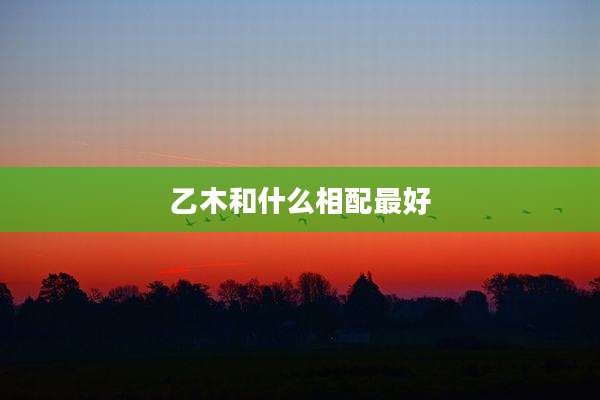 乙木和什么相配最好
