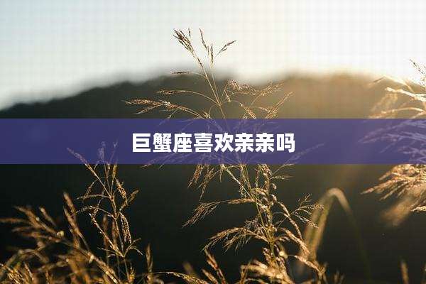 巨蟹座喜欢亲亲吗