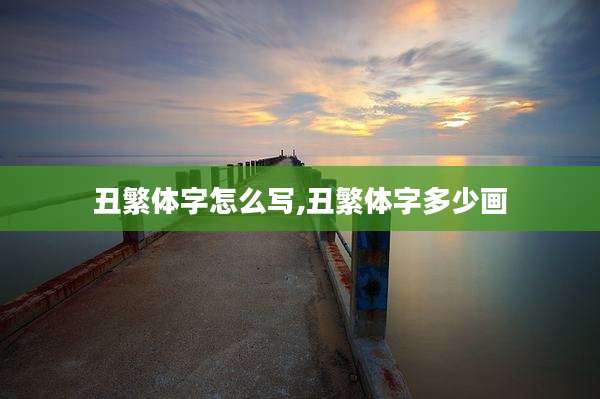 丑繁体字怎么写,丑繁体字多少画