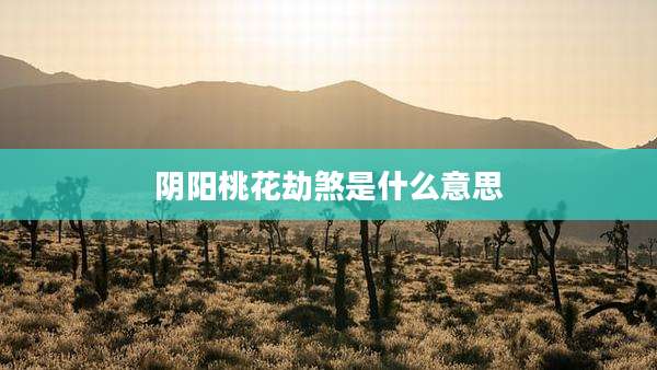 阴阳桃花劫煞是什么意思