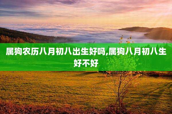 属狗农历八月初八出生好吗,属狗八月初八生好不好
