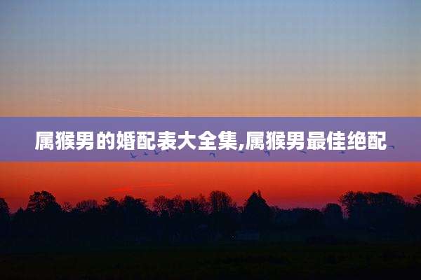 属猴男的婚配表大全集,属猴男最佳绝配