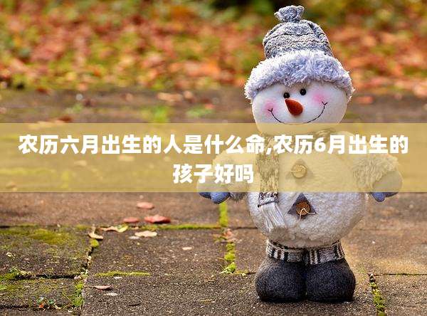 农历六月出生的人是什么命,农历6月出生的孩子好吗