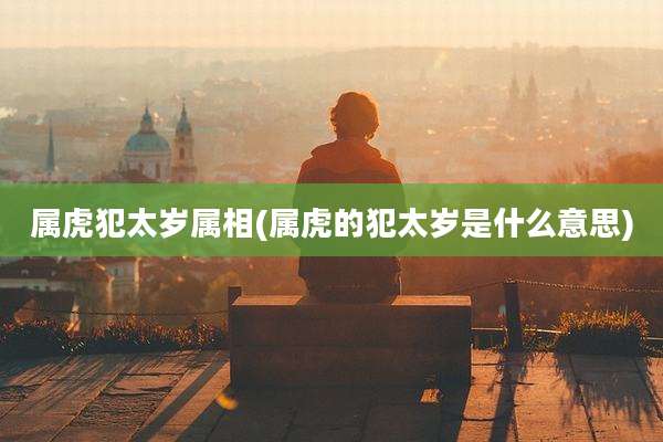 属虎犯太岁属相(属虎的犯太岁是什么意思)