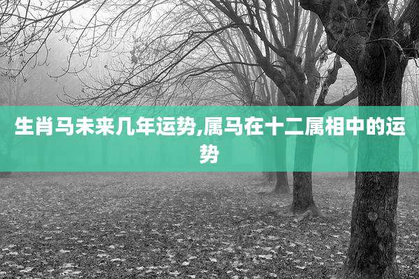 生肖马未来几年运势,属马在十二属相中的运势