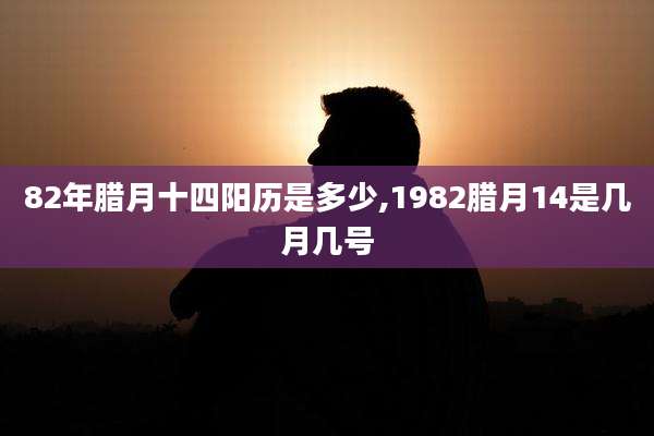 82年腊月十四阳历是多少,1982腊月14是几月几号
