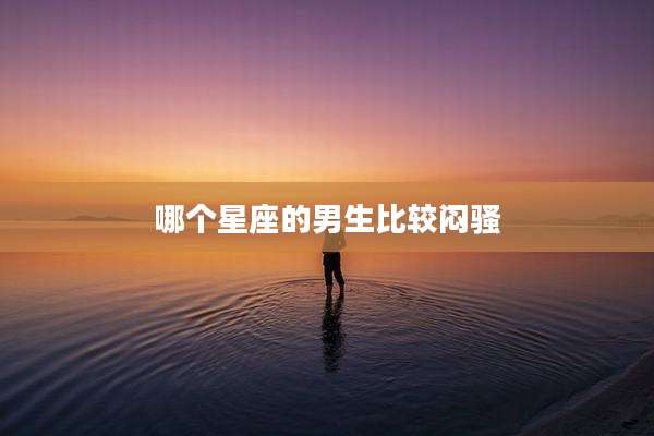 哪个星座的男生比较闷骚