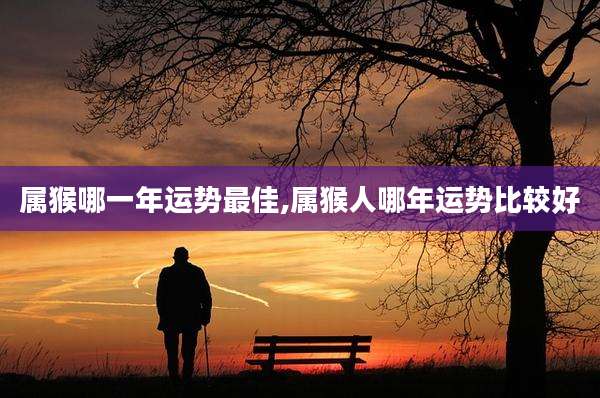 属猴哪一年运势最佳,属猴人哪年运势比较好