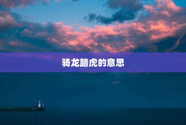 骑龙踏虎的意思