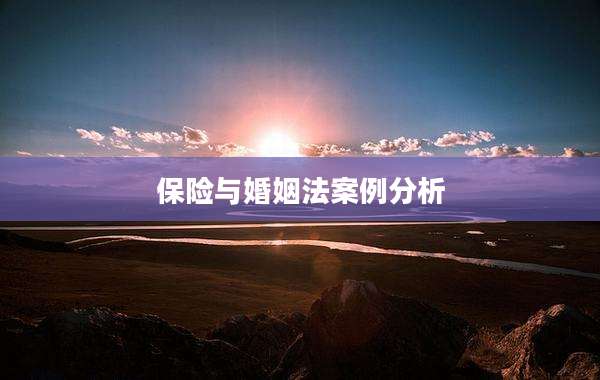 保险与婚姻法案例分析