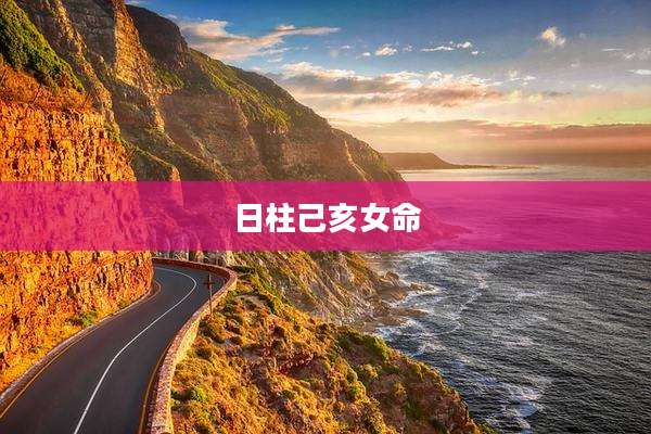 日柱己亥女命