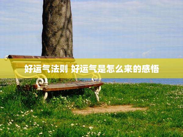 好运气法则 好运气是怎么来的感悟