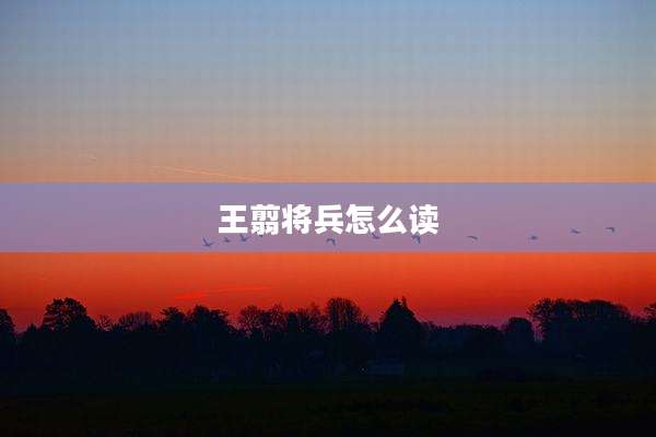 王翦将兵怎么读