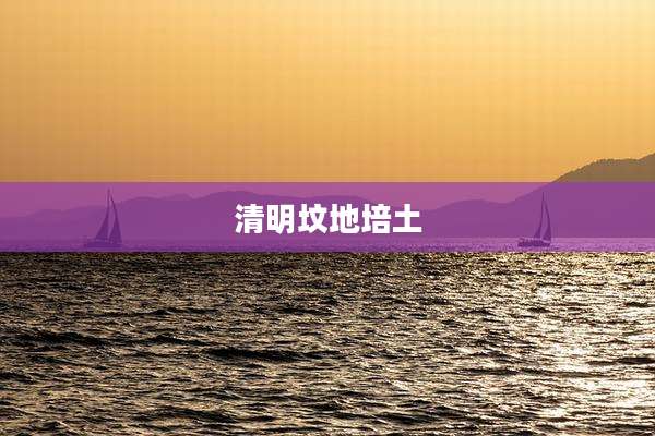清明坟地培土