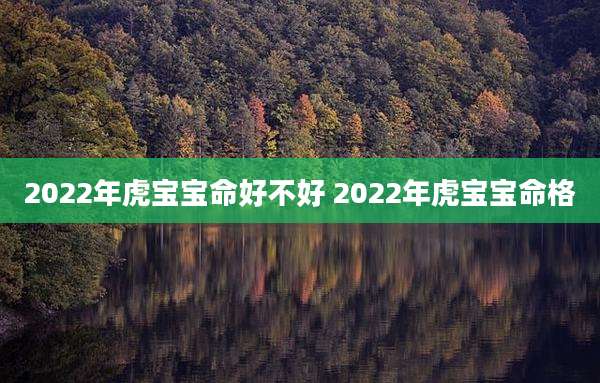 2022年虎宝宝命好不好 2022年虎宝宝命格
