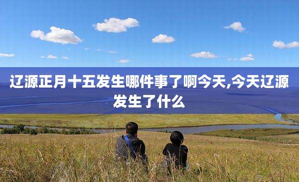 辽源正月十五发生哪件事了啊今天,今天辽源发生了什么