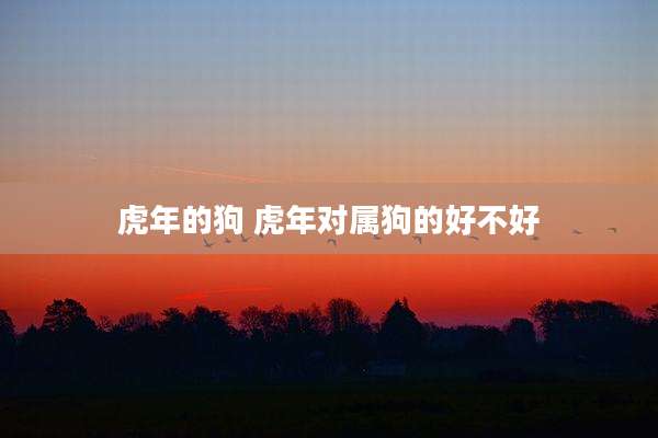 虎年的狗 虎年对属狗的好不好