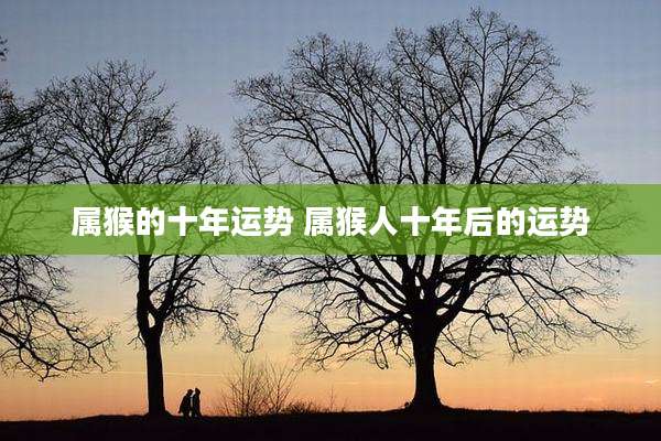 属猴的十年运势 属猴人十年后的运势
