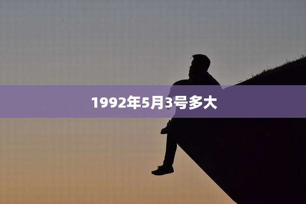 1992年5月3号多大