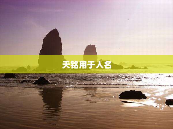 天铭用于人名