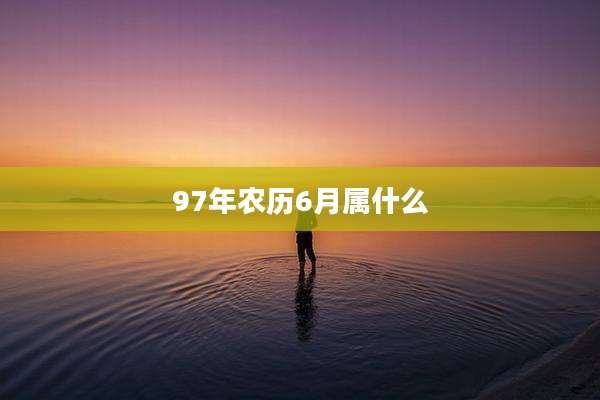 97年农历6月属什么