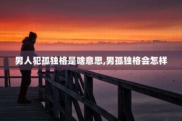 男人犯孤独格是啥意思,男孤独格会怎样
