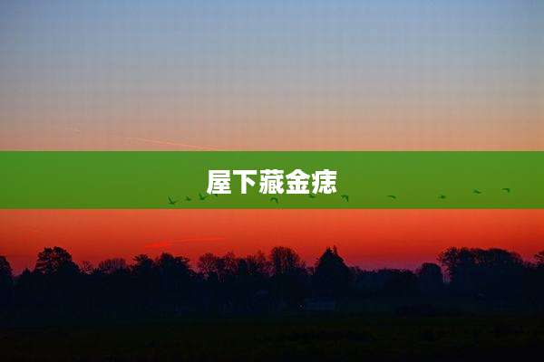 屋下藏金痣