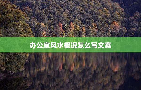 办公室风水概况怎么写文案