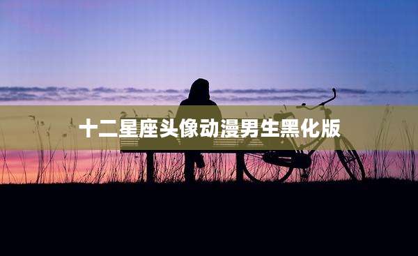 十二星座头像动漫男生黑化版