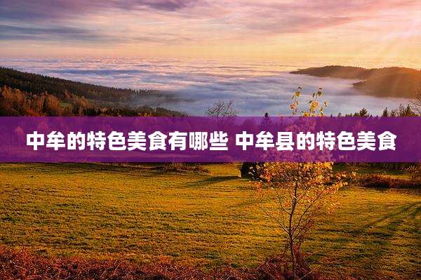 中牟的特色美食有哪些 中牟县的特色美食
