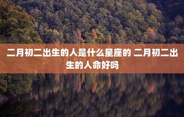 二月初二出生的人是什么星座的 二月初二出生的人命好吗