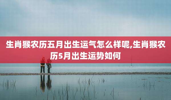 生肖猴农历五月出生运气怎么样呢,生肖猴农历5月出生运势如何