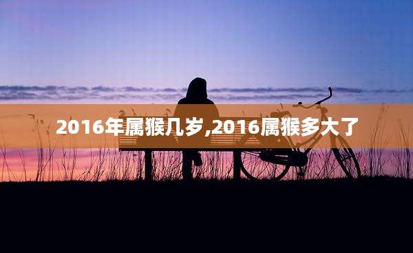 2016年属猴几岁,2016属猴多大了