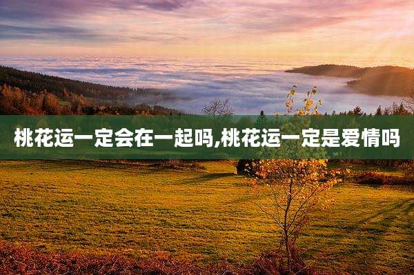 桃花运一定会在一起吗,桃花运一定是爱情吗