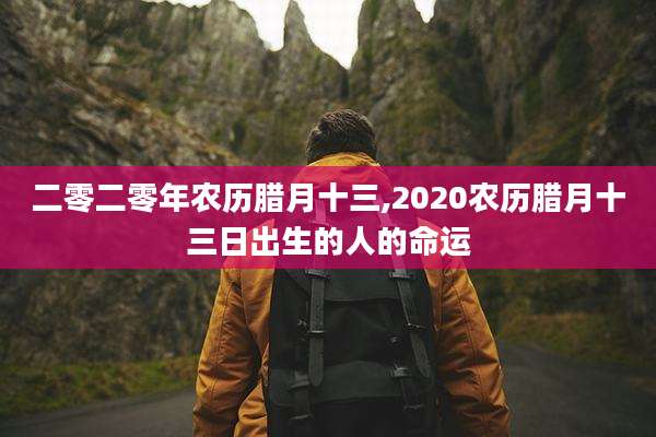 二零二零年农历腊月十三,2020农历腊月十三日出生的人的命运