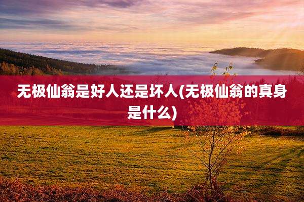 无极仙翁是好人还是坏人(无极仙翁的真身是什么)
