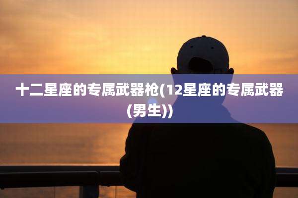 十二星座的专属武器枪(12星座的专属武器(男生))