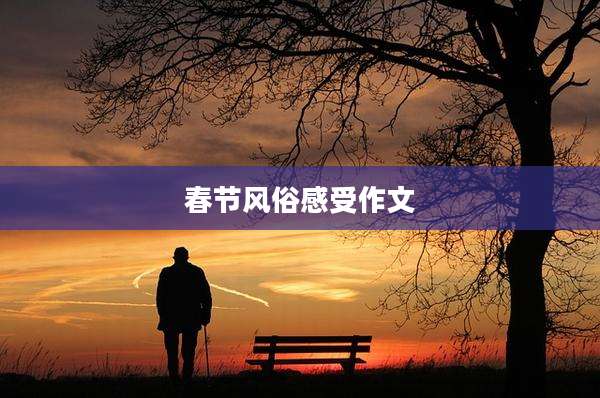春节风俗感受作文